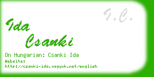 ida csanki business card